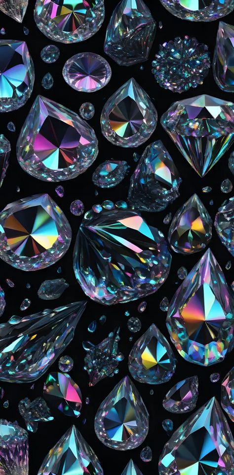 Gemstone Wallpaper Iphone, Gemstones Wallpaper, Diamond Wallpaper Iphone, Gemstone Background, Iphone Wallpaper Modern, Holographic Wallpapers, Diamond Theme, Crystal Background, Colorful Crystals