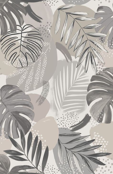 Beautiful hand painted leaves with silhouettes in soft pallets, oﬀering a calm ambience, suitable for use in a variety of spaces. Abstract Jungle by Brand McKenzie really does whet the appetite for adventurous thinking transforming rooms. English Portfolio, Abstract Jungle, Wallpaper Leaf, Easy Drawing Steps, Leaf Print Pattern, Wallpaper Companies, Jungle Wallpaper, Technology Wallpaper, Wallpaper Abstract