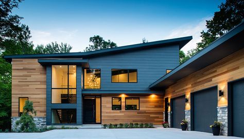 Scottish Homes, Modern Architecture Interior, Home Exterior Makeover, Cedar Siding, Exterior Makeover, Wood Siding, House Paint Exterior, Exterior Siding, Prefab Homes