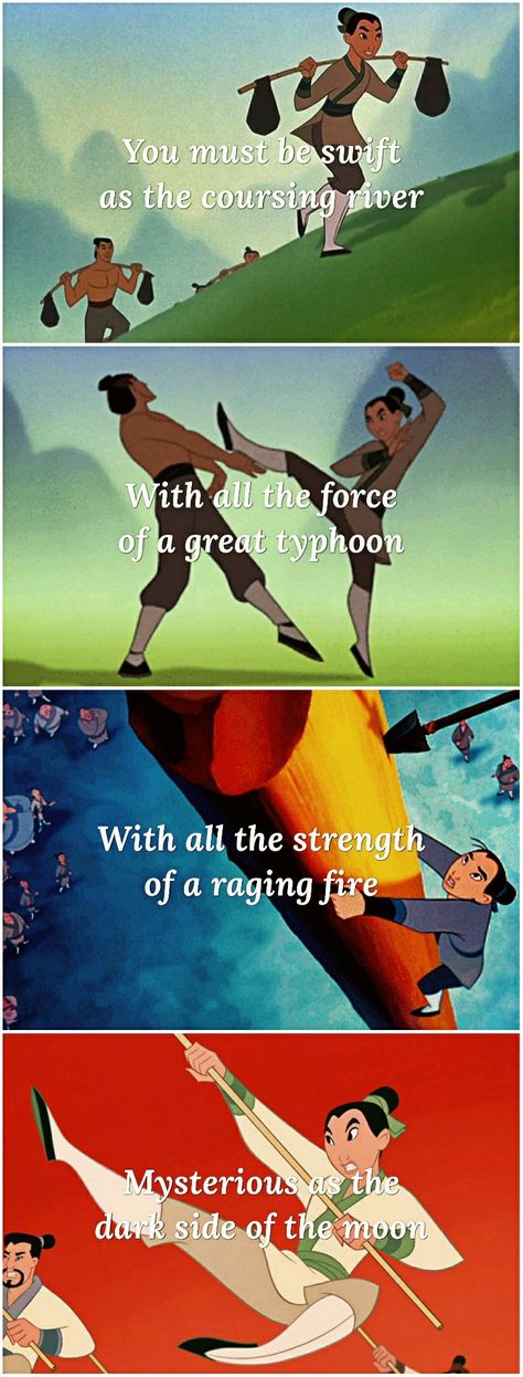 I'll Make a Man Out of You - Mulan Ill Make A Man Out Of You Mulan, I’ll Make A Man Out Of You Mulan, Make A Man Out Of You Mulan, Be A Man Mulan, Mulan Quotes Inspiration, Mulan Workout, Disney Motivation, Mulan Quotes, Thought Wallpaper