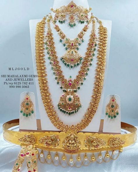 Gold Choker Necklace Indian Bridal With Price, Haram And Necklace Set Gold, Bridal Haram Designs Gold Latest, Latest Antique Necklace Designs, Gold Haram Designs Indian Latest, Latest Gold Haram Designs, Vaddanam Models, Haram Designs Gold Latest, Diy Necklace Ideas