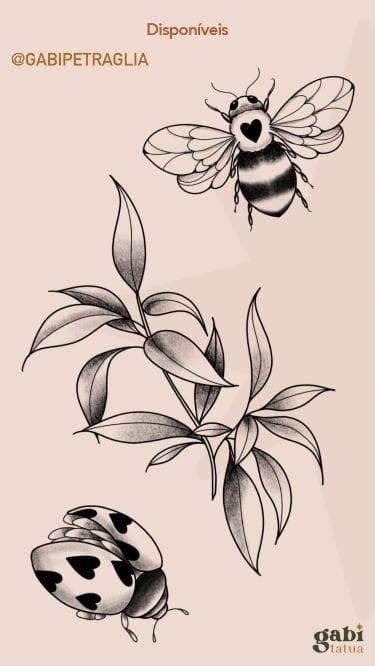 Illusion Tattoo, Small Bee Tattoo, Illusion Tattoos, Optical Illusion Tattoos, Optical Illusion Tattoo, Lady Bug Tattoo, L Tattoo, Insect Tattoo, Bug Tattoo