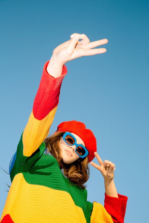 photography inspiration Colorful Fashion Editorial, Big Little Sorority Shirts, Colorful Photoshoot, Big Little Sorority, Funny Bride, Fiesta Shirt, Casual College Outfits, Bridal Party Shirts, Colorful Portrait