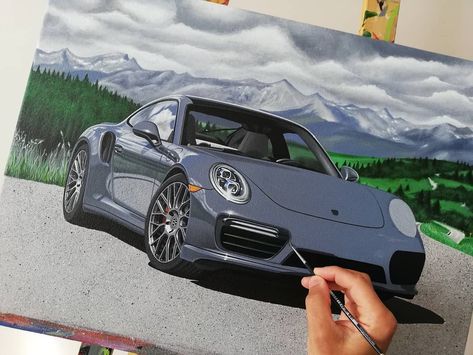 Porsche Painting Canvas, Porsche Painting, Art 2024, Porsche Gt3, Painting Art Projects, Painting Art, Acrylic Paint, Painting Ideas, Art Inspo