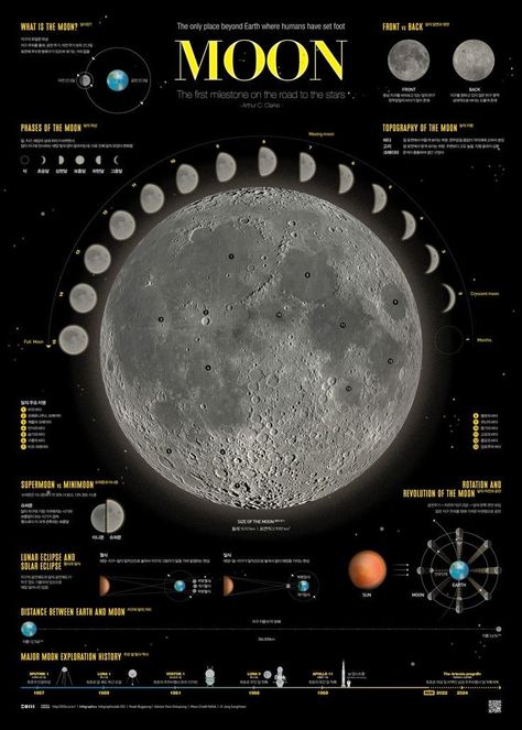 Moon Infographic, Moon Information, Curiosity Mars, Creative Mind Map, Zodiac Planets, Moon Map, Lunar Magic, Information Visualization, Astrology Planets