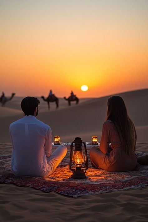 Experience luxury in the desert with a romantic escape to Dubai. Stay in a desert resort, enjoy a camel ride at sunset, and dine under the stars. 🏜🌟🐫 #DubaiRomance #DesertAdventure #LuxuryEscape Dubai Couple, Uae Desert, Arab Desert, Camel Riding, Desert Adventure, Desert Resort, Desert Safari Dubai, Desert Photography, Cruise Boat