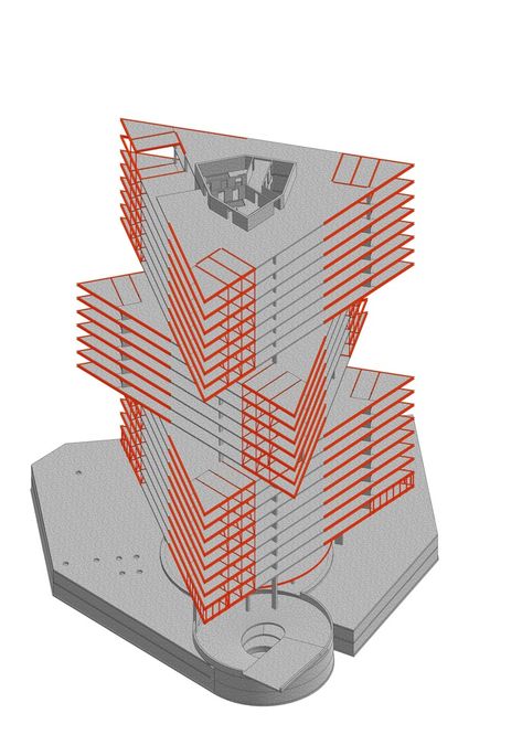 Triangular Architecture Concept, Triangular Architecture, Vertical City, Hotel Concept, Schematic Design, Hotel Plan, Architecture Building Design, Architecture Design Concept, High Rise Building