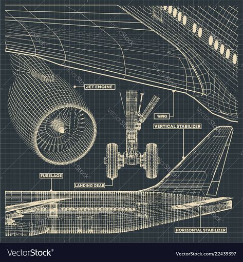 Airplane Blueprints, Planes Aesthetic, Jet Illustration, Mechanic Aesthetic, Mechanics Aesthetic, Aviation Design, Aviation Engineering, Aviation Education, Plane Art