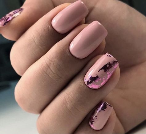 Mat Nails, Foil Nail Designs, Marble Nail Designs, Nails 2020, Spring Nail Art, Foil Nails, Nails Desing, Marble Nails, Nail Polishes