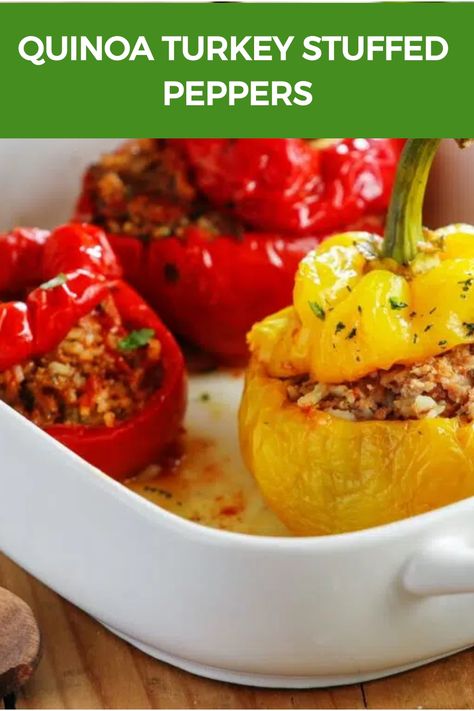 Quinoa Turkey Stuffed Peppers Ground Turkey Stuffed Bell Peppers, Stuffed Bell Peppers Turkey, Turkey Peppers, Turkey Stuffed Bell Peppers, Quinoa Turkey, Turkey Stuffed Peppers, Ground Turkey Stuffed Peppers, Italian Stuffed Peppers, Turkey Mince Recipes