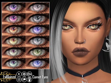 Alien Mermaid, Scary Clothes, Sims 4 Halloween, Vampire Demon, Witch Eyes, Vampire Eyes, Mermaid Skin, Witch Vampire, Sims 4 Tattoos