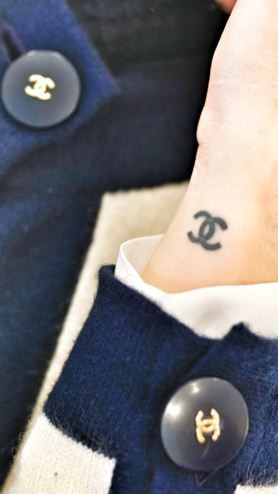 Chanel Love Chanel Tattoo, Louis Vuitton Tattoo, Dice Tattoo, Camera Tattoos, Matching Tats, Sibling Tattoos, Tattoo Now, Be Love, Cute Tattoos For Women