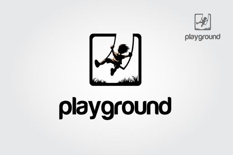 Playground Logo, Iconic Logo Design, Child Silhouette, Motion Design Video, Design Video, Iconic Logo, Logo Illustration, Motion Design, Vector Logo