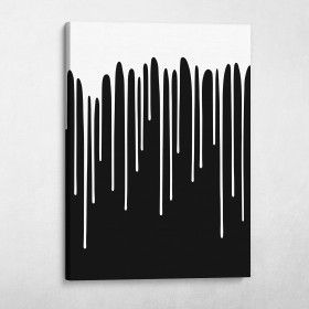 Modern Drips White Painting Ideas On Canvas, Modern Black White Bedroom, Black And White Simple Paintings, Modern Art Paintings Black And White, Black And White Wall Painting Ideas, Painting Ideas On Canvas Black And White, Diy Black And White Wall Art, Paint Drip Wall, Black And White Graphic Art