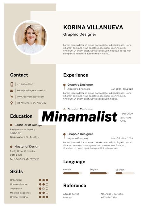 Professional Minamalist Resume Template Canva Resume Template, Resume Template Creative, Resume Template Download, Canva Resume, Minimalist Resume Template, Nursing Resume Template, Free Resume Templates, Resume Template Examples, Minimalist Resume