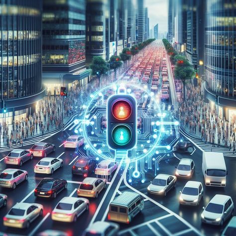 🚗 AI in Traffic Signal Optimization: AI adjusts traffic lights in real-time to reduce congestion. Could AI make city traffic flow smoother? #TrafficOptimization Traffic Signals, Youtube Traffic, City Traffic, Traffic Congestion, Traffic Lights, Traffic Signal, Traffic Jam, Traffic Light, Poster Making