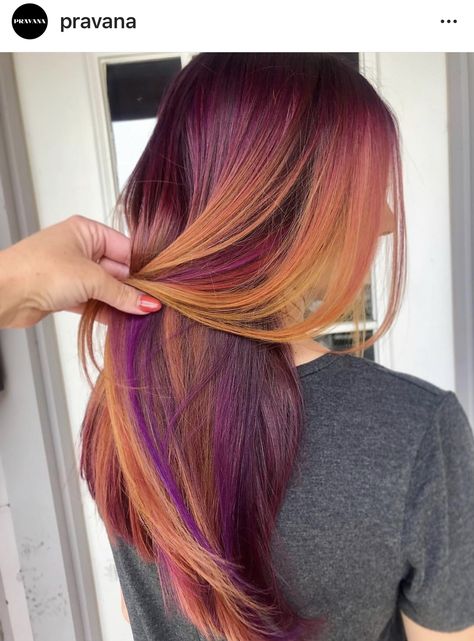 Red And Orange Hair, Halloween Hair Color Ideas, Halloween Hair Color, Fire Hair, Inner Witch, Vivid Hair Color, Piercing Inspo, Mix Of Colors, Peinados Fáciles Para Cabello Corto