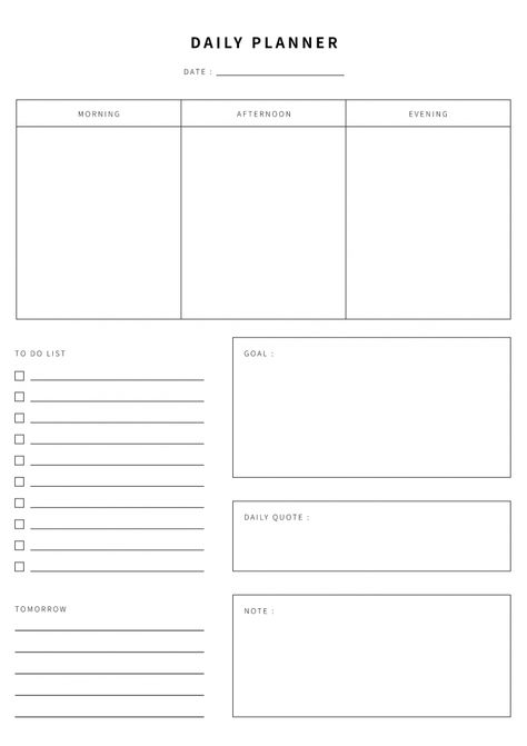 daily planner free printable organizing planner Daily To Do Printable, Ipad Daily Planner Template, Goodnotes To Do List Template Free, Daily Planner Printables Free Pdf, To Do Planner Template, Free Daily Planner Template, Free Printable Daily Planner Template, Daily To Do Template, Goodnotes Journaling