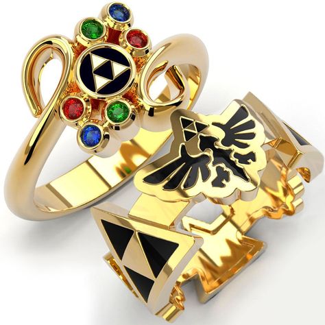 Zelda Rings, Zelda Jewelry, Zelda Merchandise, Video Game Jewelry, Nerd Jewelry, Zelda Wedding, Zelda Ring, Ruby Rings, Link Zelda