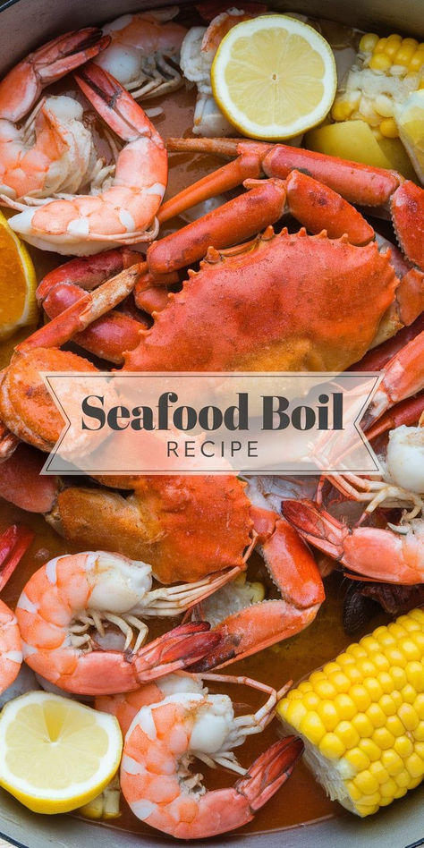 Savor the bold, zesty flavors of this Seafood Boil! Perfectly seasoned shrimp, crab, and more, all simmered in a deliciously spiced broth—ideal for gatherings and special occasions. Crab Boil Recipe Old Bay Seasoning, Easy Seafood Boil, Crab Legs Boil, Crab Boil Seasoning, Seafood Boil Seasoning, Crab Boil Recipe, Seafood Boil Recipe, Fish Boil, Seasoned Shrimp