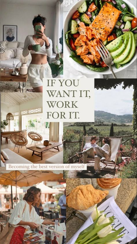 My Dream Lifestyle, Vision Board Collage, Fitness Vision Board, Healthy Inspiration, Vision Board Pictures, Dream Vision Board, Life Vision Board, Vision Board Affirmations, Healthy Lifestyle Habits