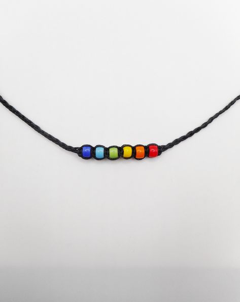 Pride Jewelry Diy, Rat Jewellery, Partner Gifts, Rainbow Beaded Necklace, Pride Jewelry, Pride Necklace, Pride Jewellery, Love Wins, Y2k Jewelry