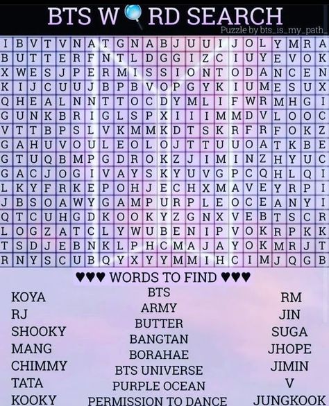 Game Bts, Word Games, Bts Lockscreen, Word Search, Periodic Table, Bts