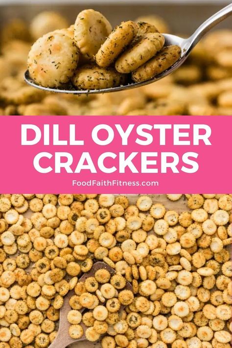 Try making Homemade Dill Oyster Crackers at home for a snack that everyone will love. These crispy crackers are seasoned with dill weed and garlic powder, giving them a burst of savory goodness in every bite. Perfect for parties, movie nights, or anytime you need a tasty treat! Dill Oyster Crackers Recipe, Dill Crackers Recipe, Dill Oyster Crackers, Oyster Cracker Snack, Oyster Cracker, How To Make Ranch, Oyster Crackers Recipe, Seasoned Oyster Crackers, High Protein Vegan Snacks