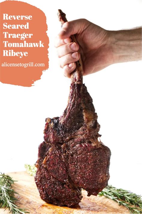 Tomahawk Steak Recipe, Sear Steak, Cowboy Ribeye, Traeger Cooking, Steak Doneness, Tomahawk Ribeye, Cowboy Steak, Ribeye Steak Recipes, Bone In Ribeye