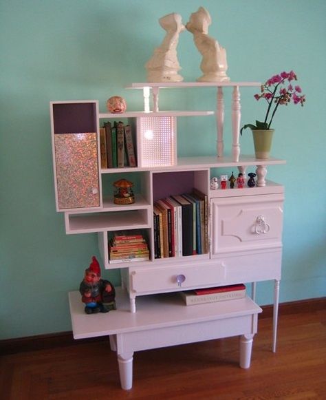 A little this, a little that... Vintage Furniture Repurposed, Pastel Danish, Shelf Inspiration, Decor Shabby Chic, Reclaimed Furniture, Redo Furniture, Repurposed Furniture, Upcycled Furniture, Pinterest Board