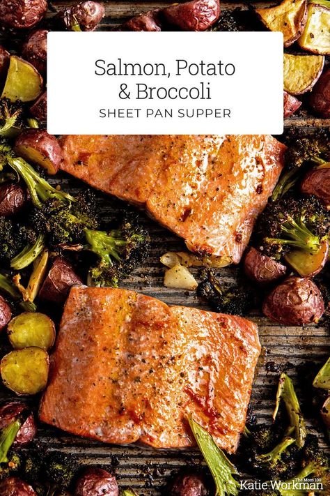 Sheet Pan Suppers Recipes, Sheet Pan Supper, Potato And Broccoli, Easy Supper Recipes, Pan Salmon, Broccoli And Potatoes, Salmon And Broccoli, Sheet Pan Dinners Chicken, Easy Sheet Pan Dinners