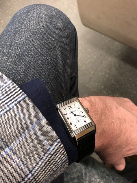 My new pride and joy - JLC Reverso Classic Large Duoface small seconds Jlc Reverso, Must Have Watches, Watch Aesthetic, Jaeger Lecoultre Reverso, Tank Watch, Random Aesthetic, Jaeger Lecoultre, Menswear Fashion, Tic Tac