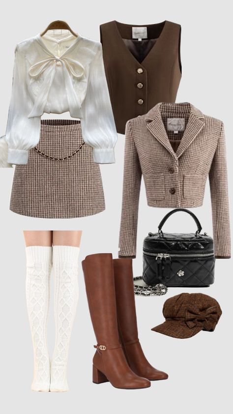 Business Clothes Aesthetic, Elegant Winter Clothes, Professional Coquette Outfit, Girly Business Casual Outfits, Old Money Female Outfits, Royal Outfit Ideas, Airport Chic, Cozy Winter Outfit, Sweaters Trendy