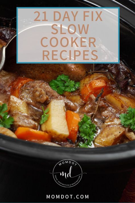 It's hard to find something for kids that they'll enjoy, that's healthy, and that's easy to make. Here's your answer: 21 Day Fix friendly dinner recipes in the crock pot that the whole family will love! #recipeideas #easyrecipes #21dayfix #crockpot #healthy #forkids Paleo Crockpot Recipes, 21 Day Fix Diet, 21 Day Fix Meal Plan, Crockpot Healthy, Beachbody Recipes, 21 Day Fix Meals, Healthy Meals For Two, Dinner Recipes Crockpot, Pot Meals