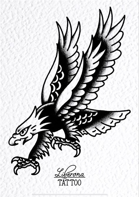 American Traditional eagle tattoo design. | Desenho tradicional de tatuagem, Esboços de tatuagem, Projetos de tatuagem Liberona Tattoo, Trad Eagle Tattoo, White Eagle Tattoo, Old School Eagle Tattoo, Traditional Eagle Tattoo Design, Eagle Tattoo Traditional, Oldschool Tattoo Black, American Traditional Eagle Tattoo, Black Traditional Tattoo Flash