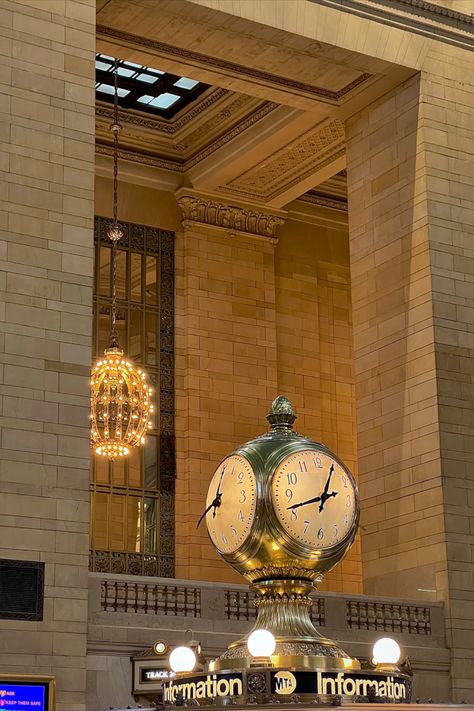 NYC | new york | grand central station | clock | travel | aethetic | vibes | USA | america | nyc | street Grand Central Station New York Aesthetic, New York Classy Aesthetic, New York Work Aesthetic, Grand Central Station Aesthetic, Nyc Grand Central Station, Grand Central, Grand Central Station New York, New York Core, Art Deco Buildings Architecture