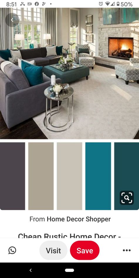 Turquoise Grey Living Room, Teal Living Room Decor, Living Room Turquoise, Teal Interiors, Teal Living Rooms, Small Space Interior Design, Living Room Decor Gray, Best Living Room, Living Room Decor Colors