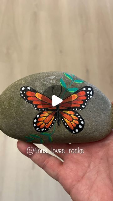 Martina Meister-Goossens on Instagram: "-You do not just wake up and become the butterfly. Growth is a process- Happy Thursday #artreel #tutorial #paintedbutterfly #butterflies #taşboyama #kaminky #deco #inspiredbynature #rockart" Rock Painting Butterfly, Rock Butterfly, Paint A Butterfly, Butterfly Growth, Drawing Rocks, Painting Butterfly, Love Rocks, April 4, Watercolor Drawing