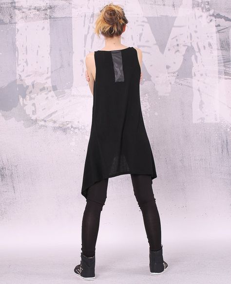 Asymmetrical black sleeveless tunic top loose tunic tank top Tank Top Plus Size, Plus Size Tunic, Sleeveless Tunic Tops, Loose Tunic, Black Tunic Tops, Design Shirts, Womens Tops Dressy, Top Plus Size, Tunic Tank Tops