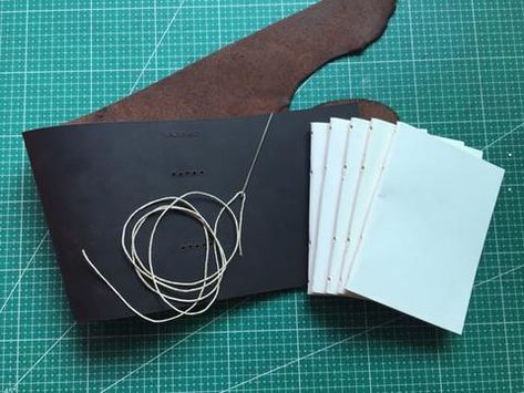 How to Make a Leather Journal, Handmade Leather Journal Tutorial – September Leather Diy Leather Journal How To Make, Leather Book Binding Tutorial, Leather Journal Closure Ideas, Diy Leather Journal Cover How To Make, How To Make A Leather Journal, Diy Leather Notebook Cover, Leather Notebook Diy, Diy Leather Journal Cover, Diy Leather Journal