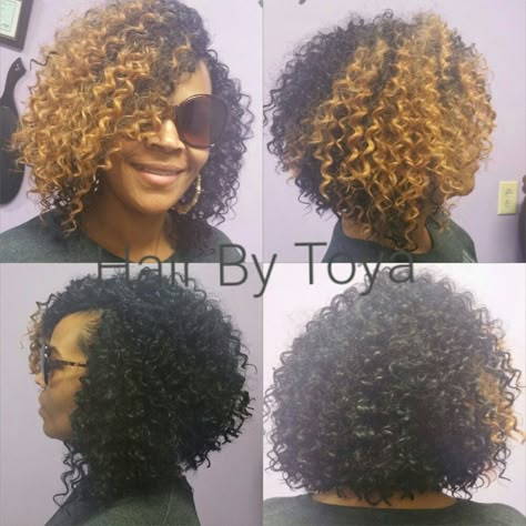 Model Model Jerry Curl quick weave bob ☆ Hair Curled Hairstyles, Jerry Curl Weave, Curly Bob Haircut, Jerry Curl Hair, Curl Hairstyles, Weave Bob Hairstyles, Weave Bob, Hair Dues, Hair Curled