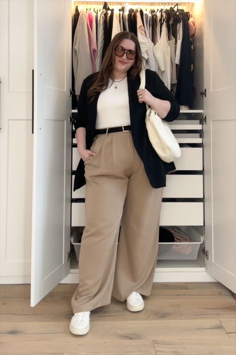 Pilcro The Skipper Wide-Leg Jeans curated on LTK Summer Jeans Work Outfit, Plus Size Office Wear Business Casual Professional, Mid Size Business Casual, Plus Size Interview Outfit, Diana Dares, Wear To Work Outfits, Casual Plus Size Outfits, Curvy Casual Outfits, Outfit Planning