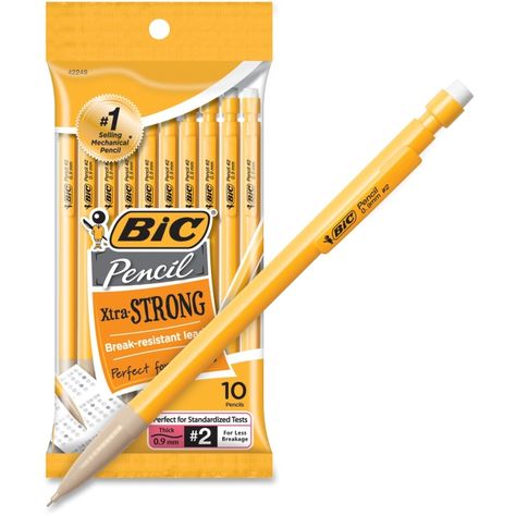 BIC MPLWSP101 Student's Choice Mechanical Pencil Bic Mechanical Pencils, Pencil Grades, Bic Pencils, Best Mechanical Pencil, Middle School Supplies, Studying Stationary, Nursing Board, Craft Supply Storage, Cute Luggage