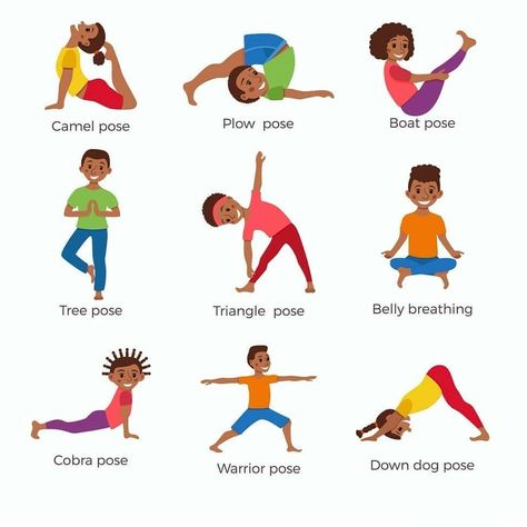 Yoga Healers on Instagram: “Are you ready for the change??let's bring the change from our home... . . . Dm for credit ❤️ . .  Follow🧚🏻‍♂️ @yoga_healers  #yoga” Kids Exercise, Poses Anime, Animal Yoga, Small Drawing, Kids Yoga Poses, Simple Yoga, Boat Pose, Camel Pose, Cobra Pose