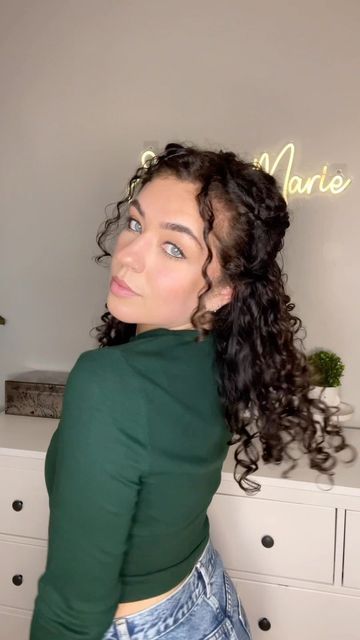 Sophie Marie ➰ Curly Hair Tips on Instagram: "Trying this viral hairstyle hack! I love it 😍 This hairstyle is: 2 plait/braids either side of the head closest to your face tied together at the front and wrapped over your head. I normally only do one plait either side but I loved how it turned out for medium length hair! ❤️🎥Inspired by @marleydancingirl but slightly adapted as my hair is shorter and realised half way through that the length of my layers would only allow me to tie them on one lev Plait Braids, Viral Hairstyle, Spiced Nice, Plait Braid, Hair Inspired, Medium Length Hair, Curly Hair Tips, Hair Tips, Length Hair