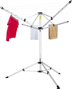 JS HANGER Drying Natural Clothes Airer Outdoor Portable 4-arm Aluminum Drying Rack w/Ground Stake, Carry Bag, 28-Lines with 65 ft. Umbrella Clothesline Umbrella Clothesline, Natural Clothes, Drying Racks, Clothes Drying, Natural Clothing, Clothes Drying Racks, Drying Clothes, Drying Rack, Clothes Line