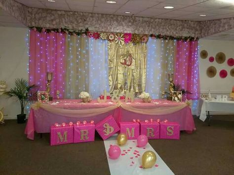 Pink, gold wedding backdrop Gold Wedding Backdrop, Pink Gold Wedding, Wedding Backdrop, Pink Gold, Gold Wedding, 1st Birthday, Birthday, Pink, Gold