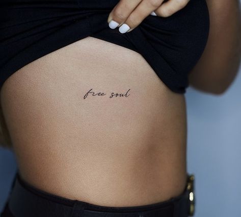 Free Soul Wild Heart Tattoo, Wild Soul Tattoo, Mind Body Soul Tattoo, Free Soul Tattoo, Wild Heart Tattoo, Tattoo Soul, David Tattoo, Soul Tattoo, Writing Tattoos