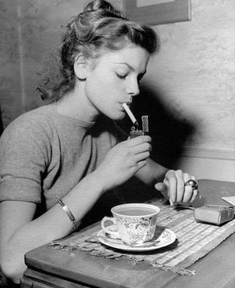 Coffee and a cigarette, Lauren Bacall, 1946 Lauren Bacall, A Woman