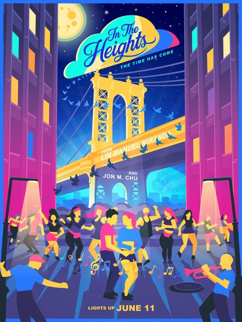 In The Heights Poster, In The Heights Movie, Musical Wallpaper, New York Broadway, Musical Theatre Broadway, Hamilton Memes, Hamilton Musical, Theatre Poster, The Heights